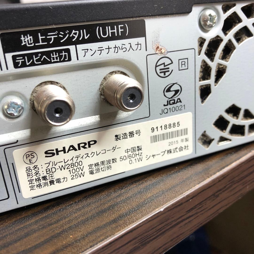 SHARP AQUOS ブルーレイ BD-W2800
