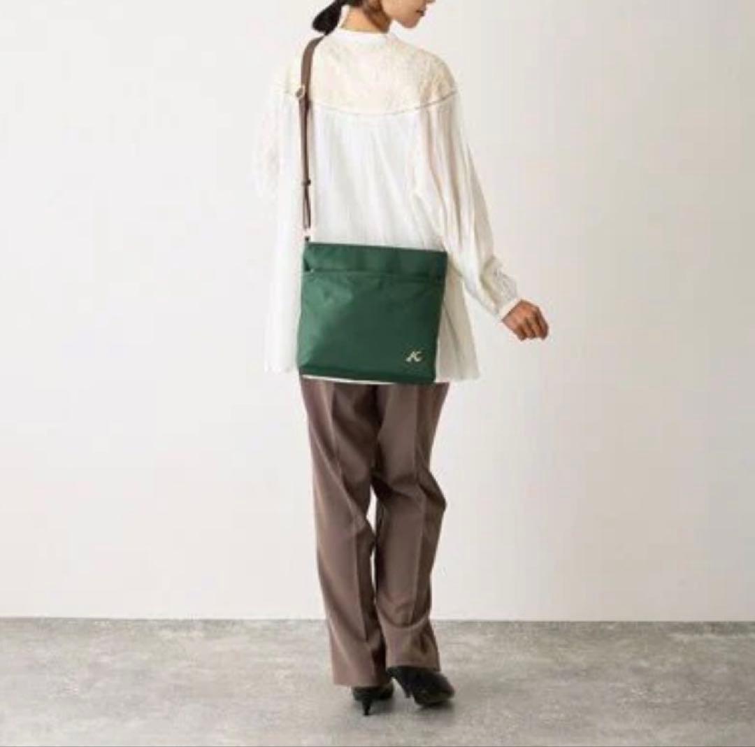 新品 キタムラK2 ナイロン ショルダーバッグ グリーン