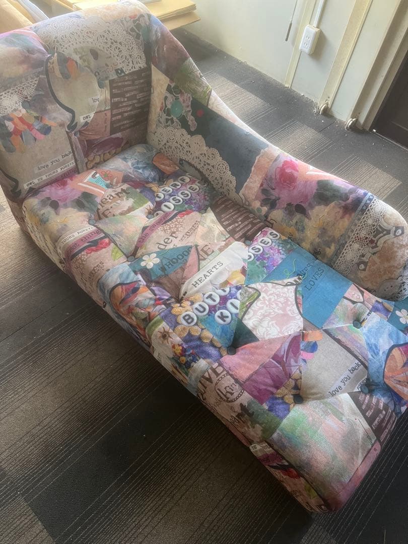 最終値下げ‼️934 パッチワークデザイン ソファ