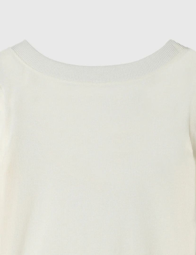 anuans バックオープンシアーカットトップス アイボリー