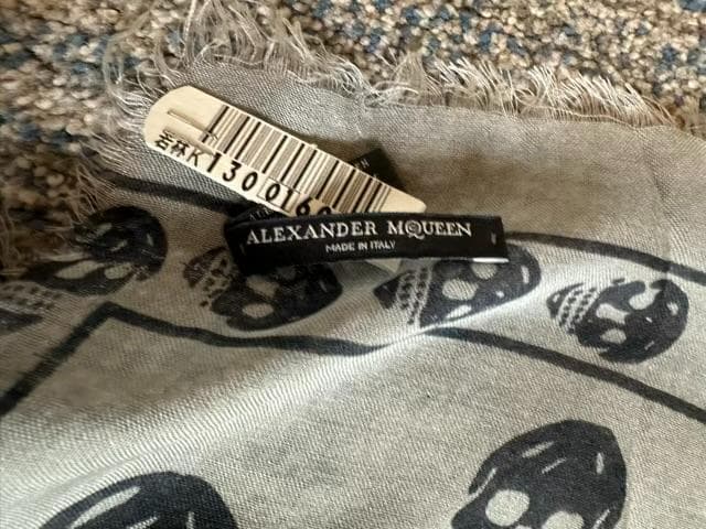 アレキサンダーマックイーン　Mens　ストール　骸骨　白洋舎クリーニング済み