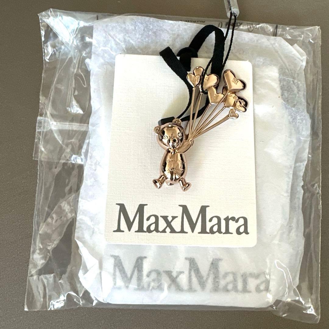 新品 MaxMara SHINYメタル テディ ブローチ balloon