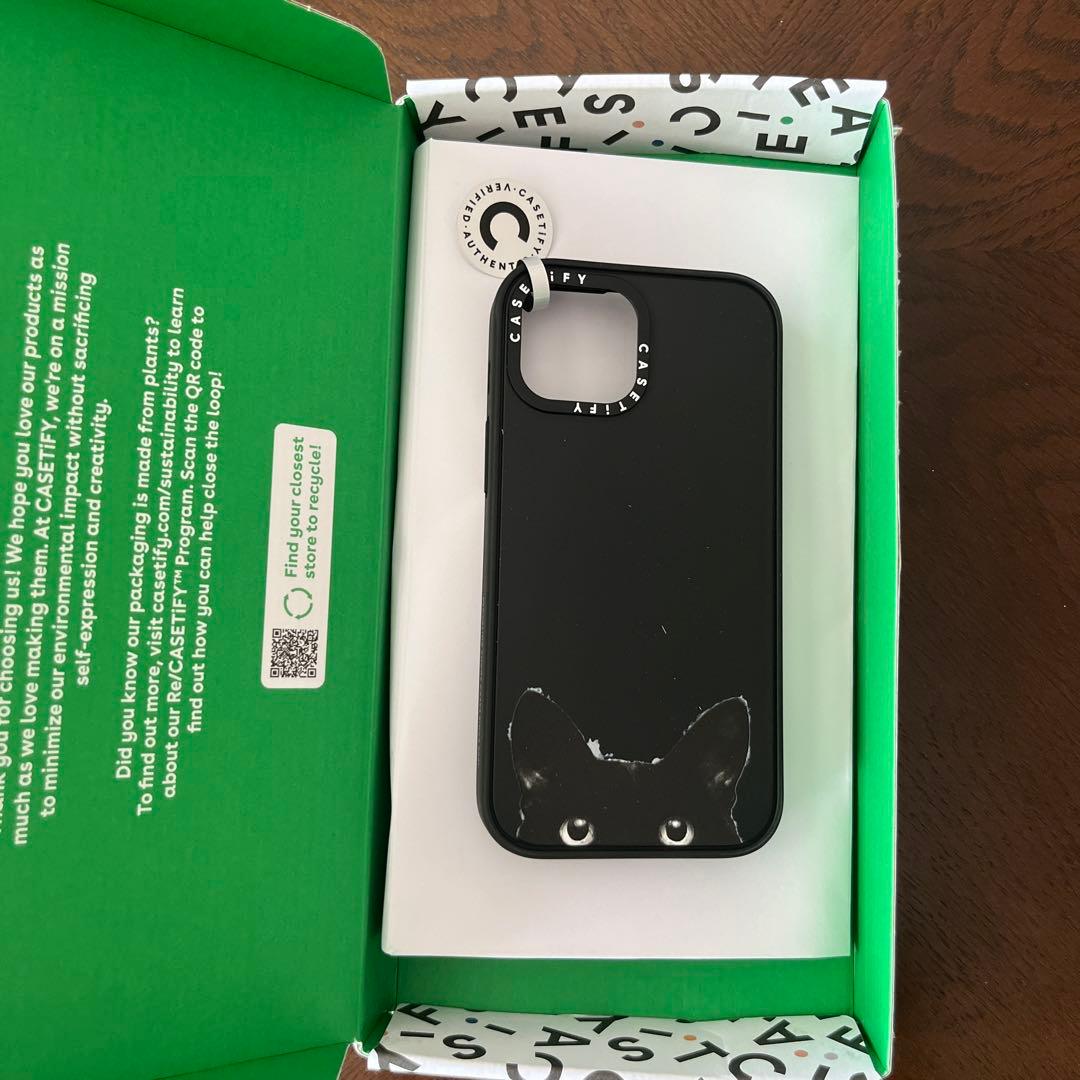 CASETiFY iPhone13mini 黒猫スマホケース