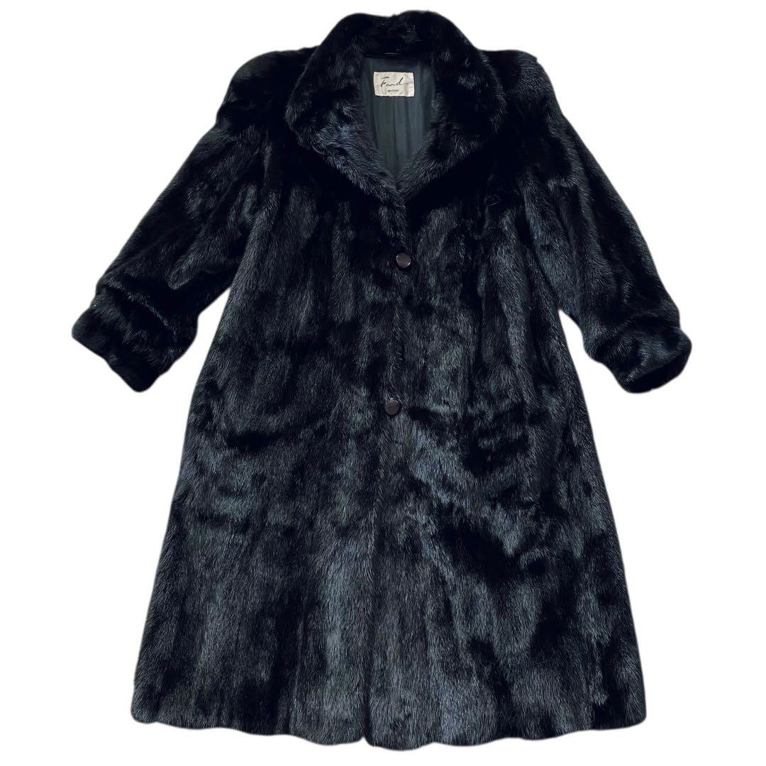 MOONBAT FOND ムーンバット【高級素材】ブラックミンク ロングコート