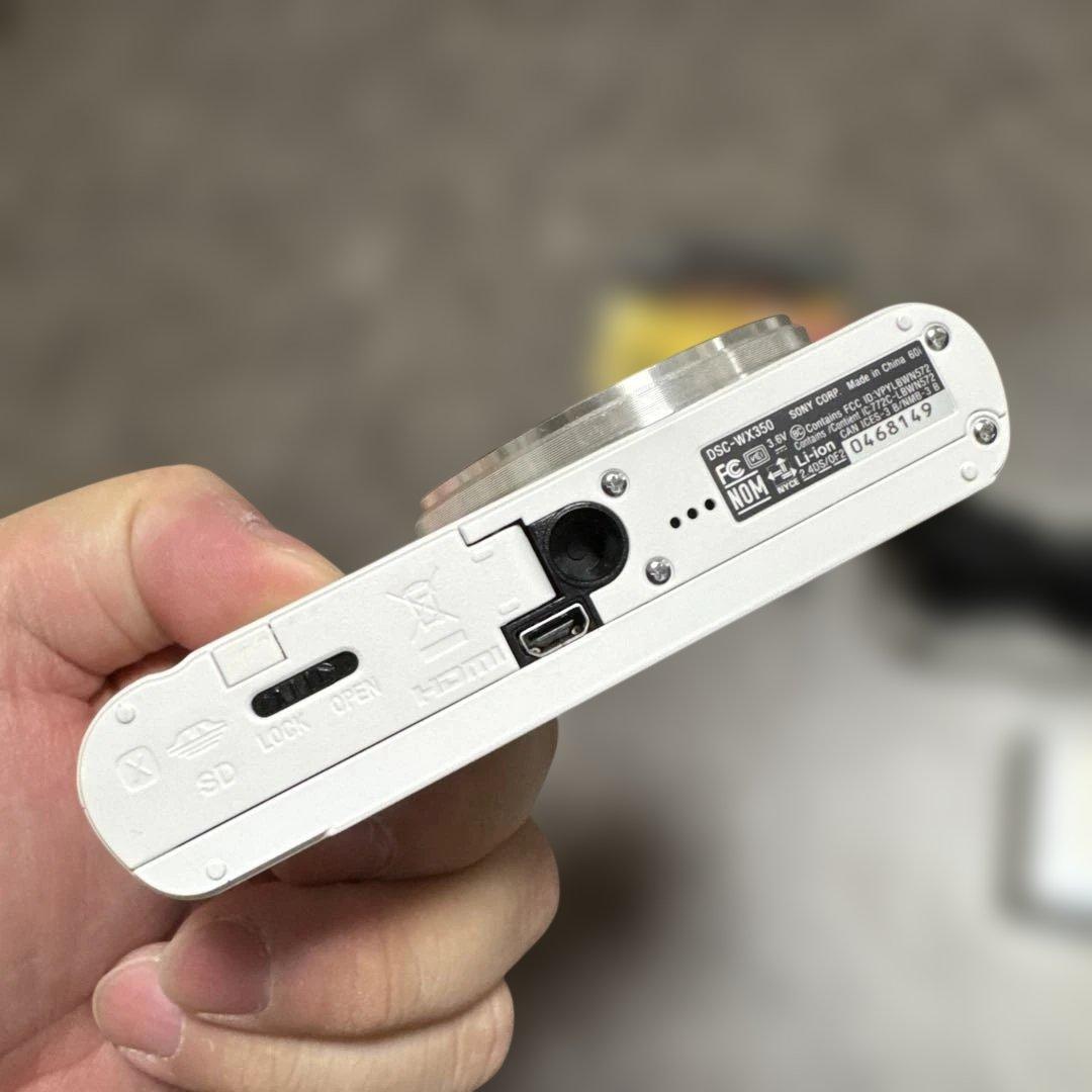 美品　SONY サイバーショット dsc-wx350 （白）　バッテリー2個