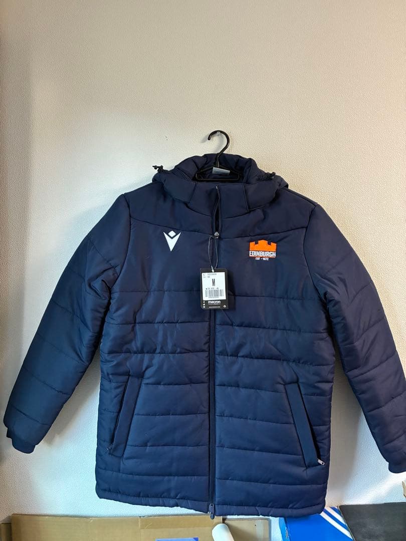 macron 21-22 ERエディンバラ ラグビー 中綿ハーフジャケット