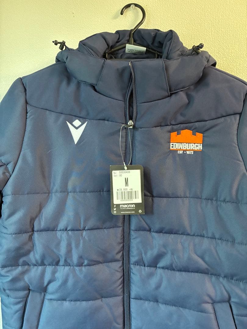 macron 21-22 ERエディンバラ ラグビー 中綿ハーフジャケット