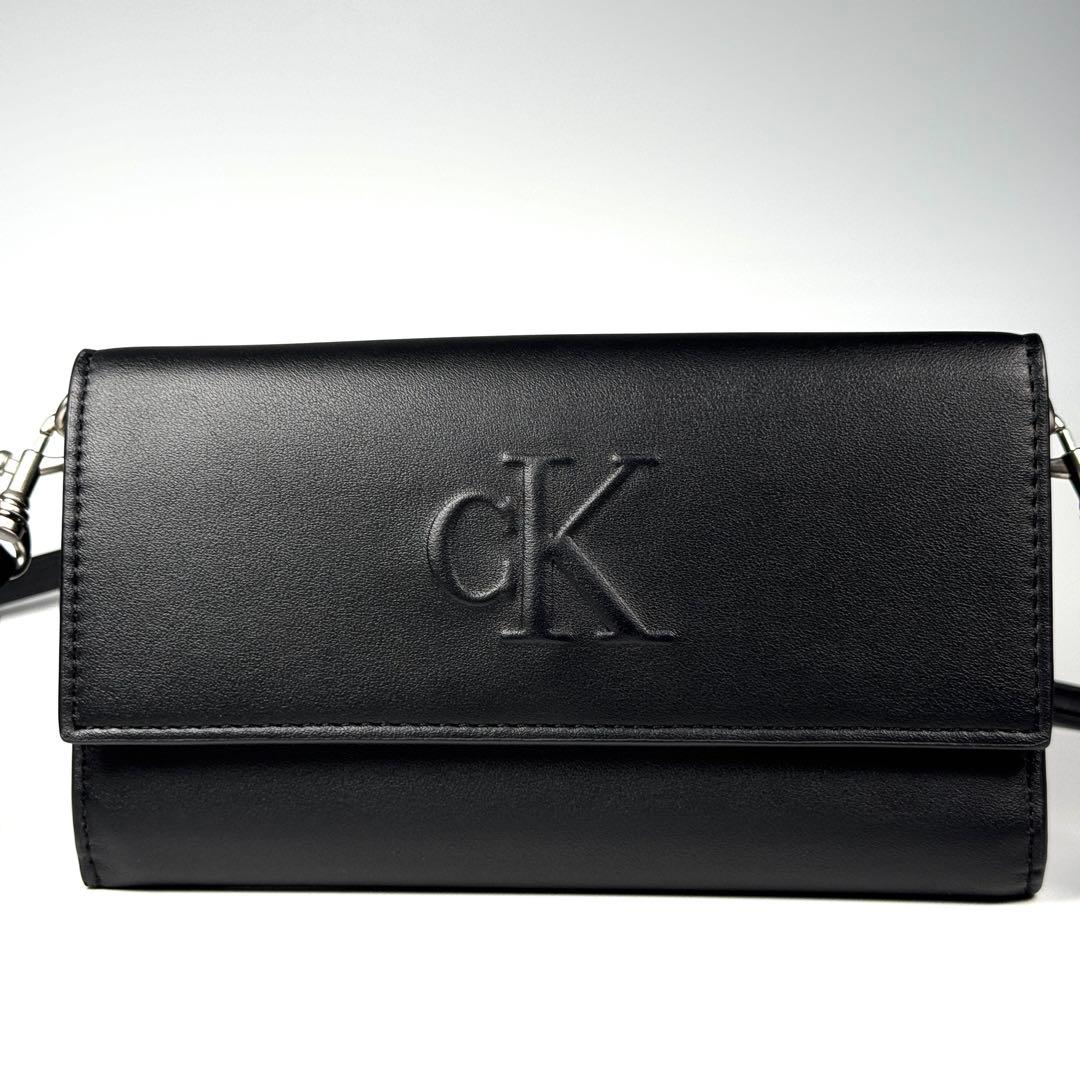 新品未使用   ショルダーバッグ ウォレット CKロゴ