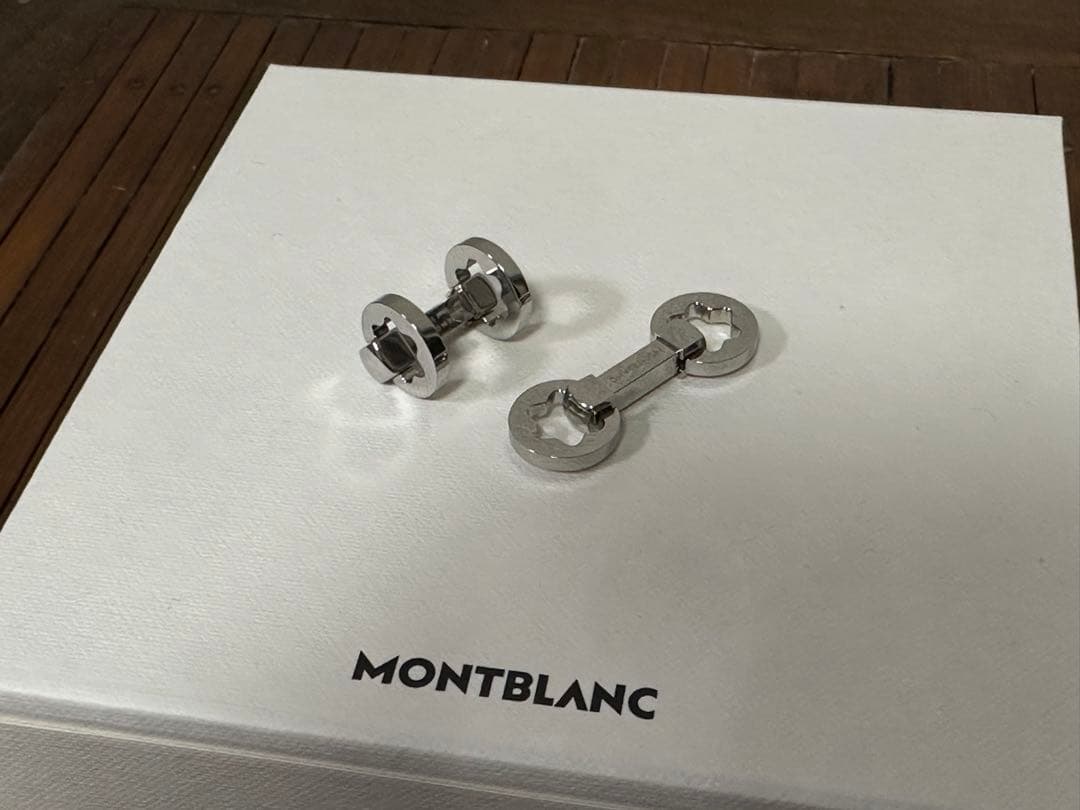 【新品未使用】MONTBLANC ステンレスカフリンクス