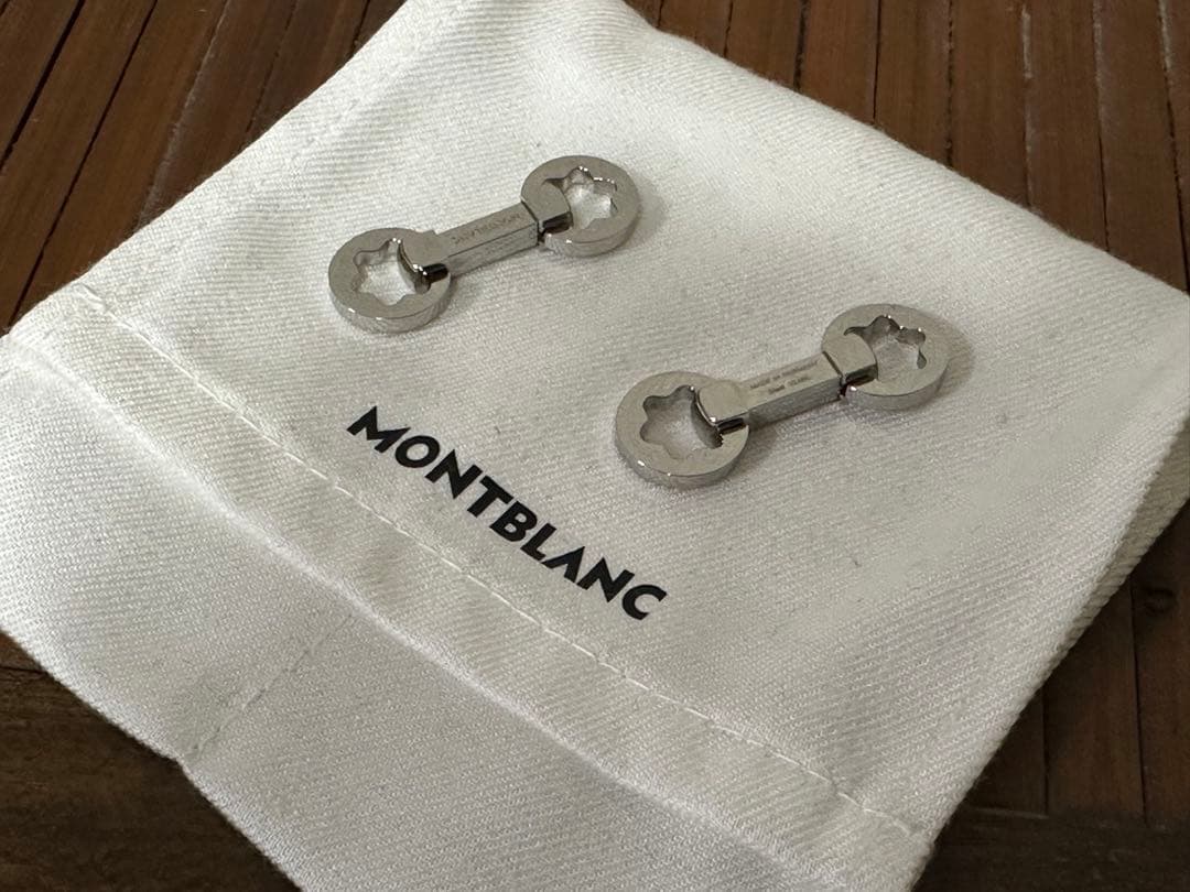 【新品未使用】MONTBLANC ステンレスカフリンクス