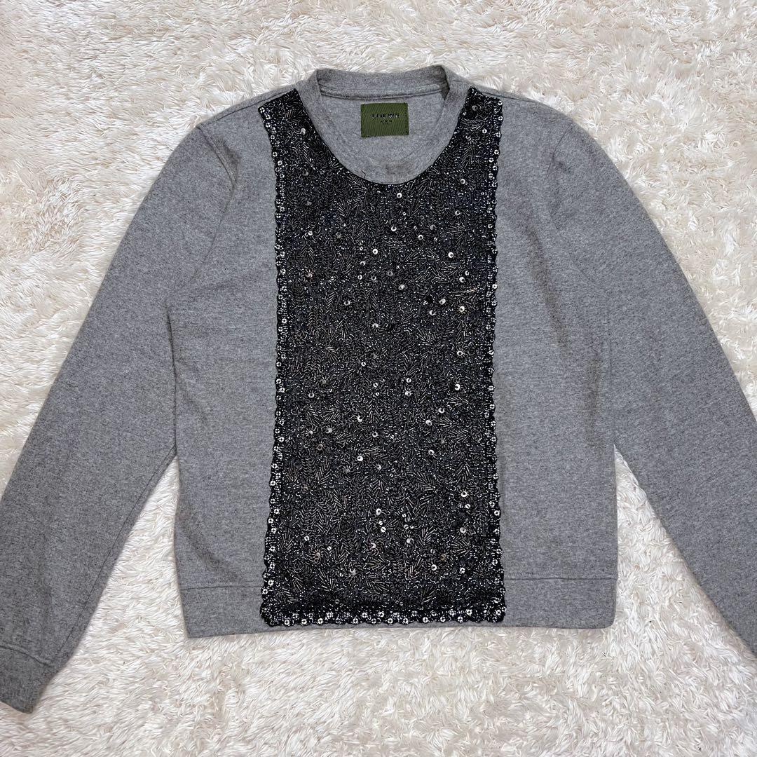 【超希少】 LOEWE スウェット カシミヤ 花柄 ビジュー ガラス ニット