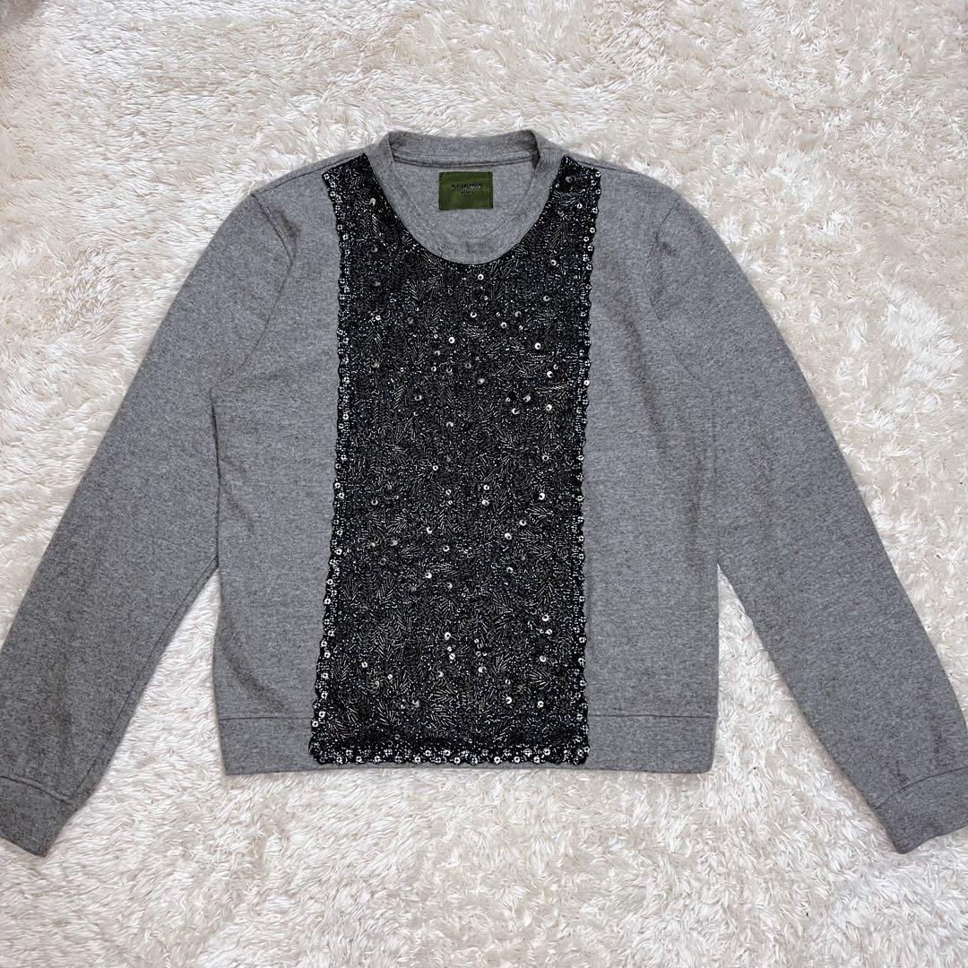 【超希少】 LOEWE スウェット カシミヤ 花柄 ビジュー ガラス ニット