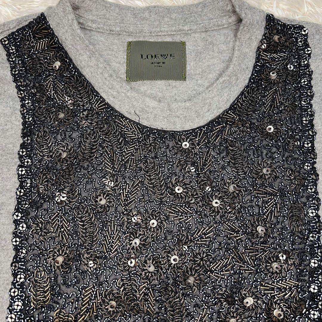 【超希少】 LOEWE スウェット カシミヤ 花柄 ビジュー ガラス ニット