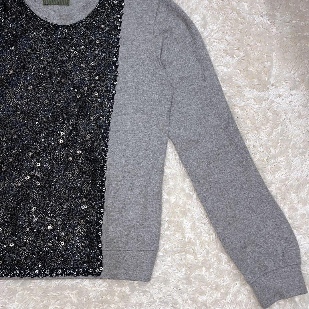 【超希少】 LOEWE スウェット カシミヤ 花柄 ビジュー ガラス ニット