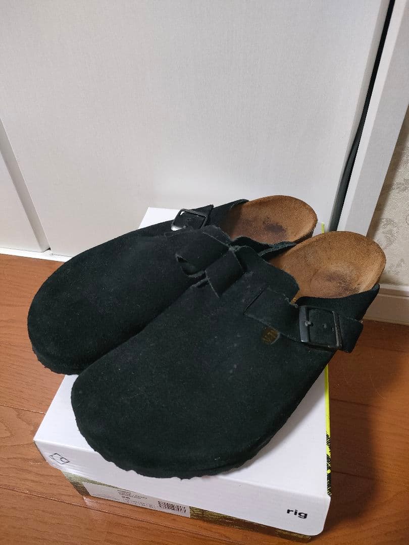 ビルケンシュトック　ボストン　42 スエード　ブラック