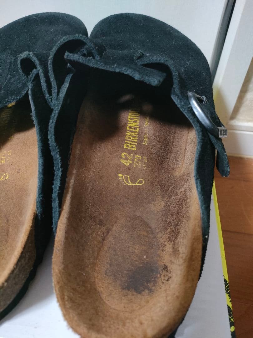 ビルケンシュトック　ボストン　42 スエード　ブラック