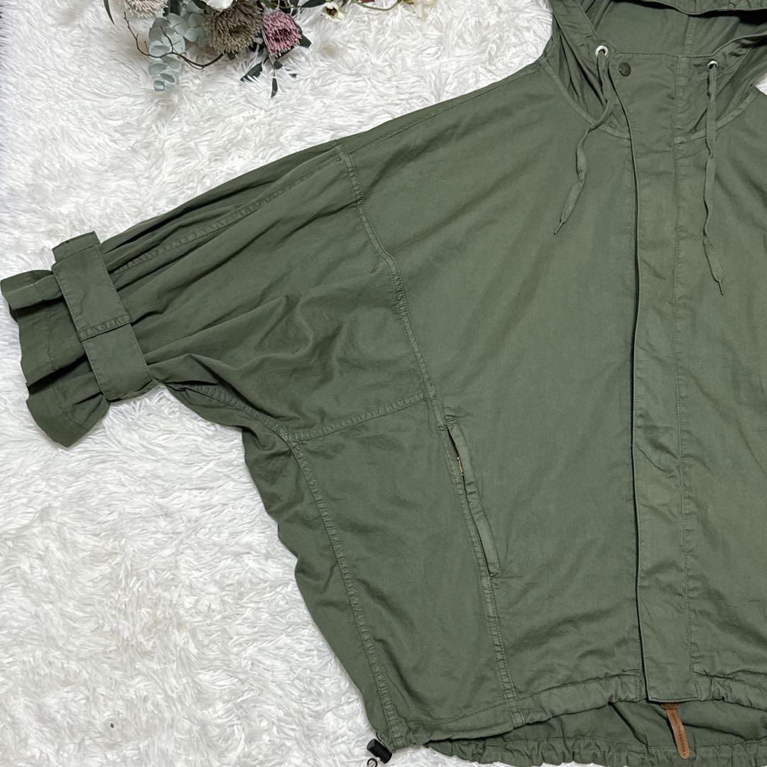 mercibeaucoup, ドルマンスリーブ　アウター　ジャンパー　カーキ