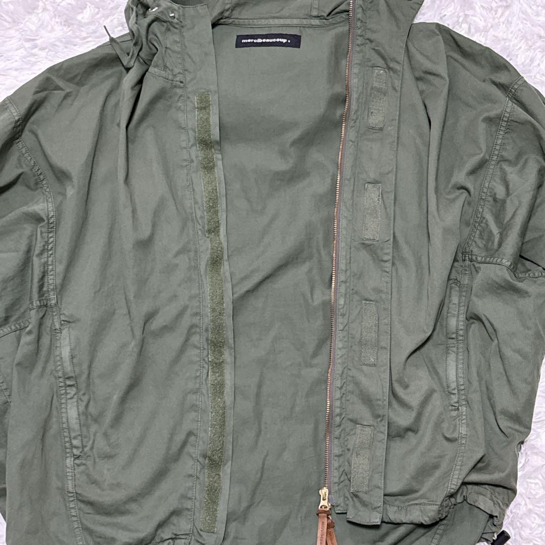 mercibeaucoup, ドルマンスリーブ　アウター　ジャンパー　カーキ