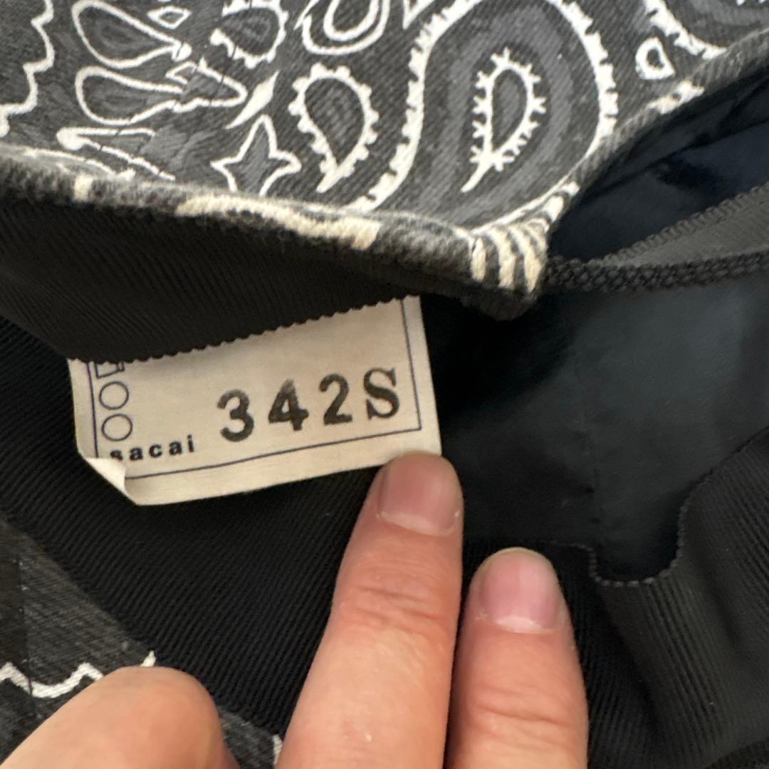 sacaiバンダナ柄 グレーキャップ Sロゴ