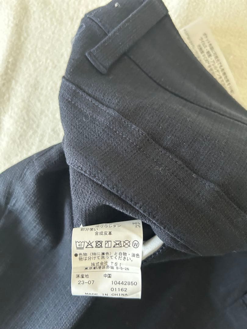 新品 パーリーゲイツ パンツ ネイビー 濃紺 厚地