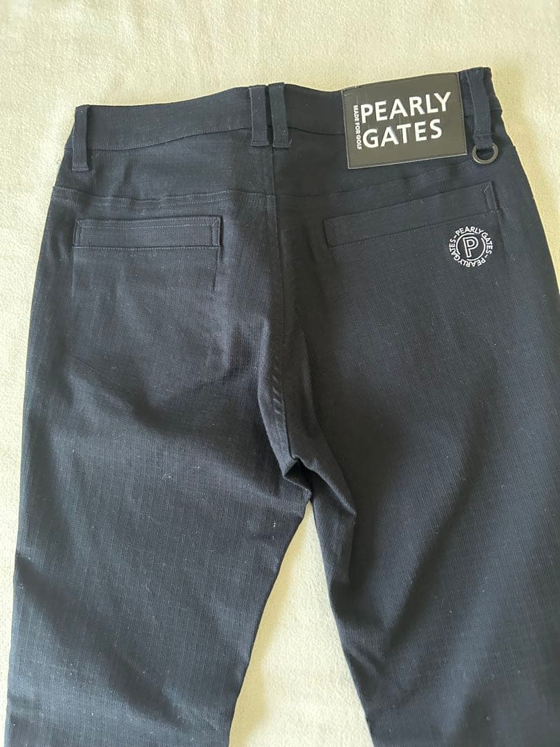 新品 パーリーゲイツ パンツ ネイビー 濃紺 厚地