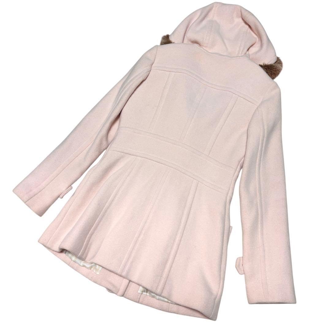 美品 BURBERRY バーバリ アンゴラ カシミヤ コート ノバチェック M