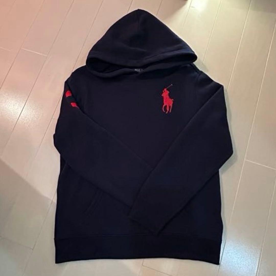 Polo Ralph Laurenビックポニー刺繍裏起毛パーカーL boys