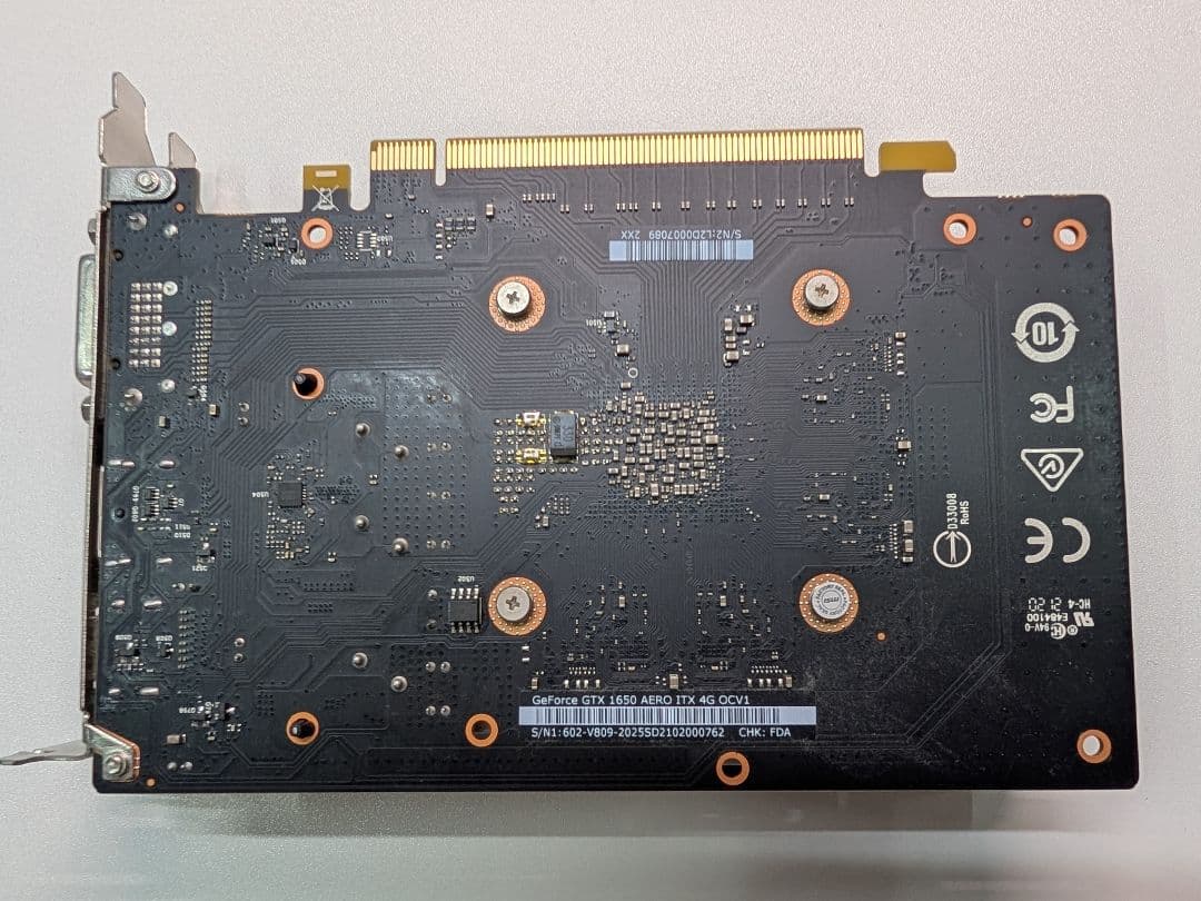 グラフィックボード・グラボ・ビデオカード MSI AERO ITX GeForce GTX 1650 4G OCV1