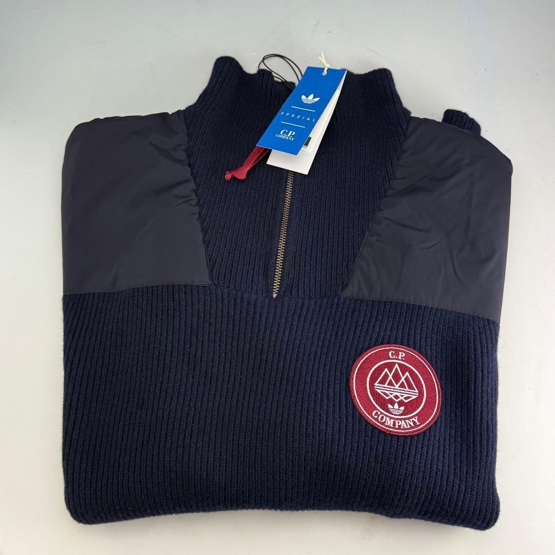 アディダス オリジナルス×シーピー カンパニー ハーフジップ　ニット　XL
