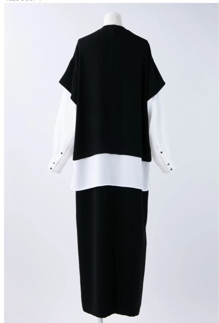 ENFOLD T-SHIRT-LAYERED DRESS エンフォルド