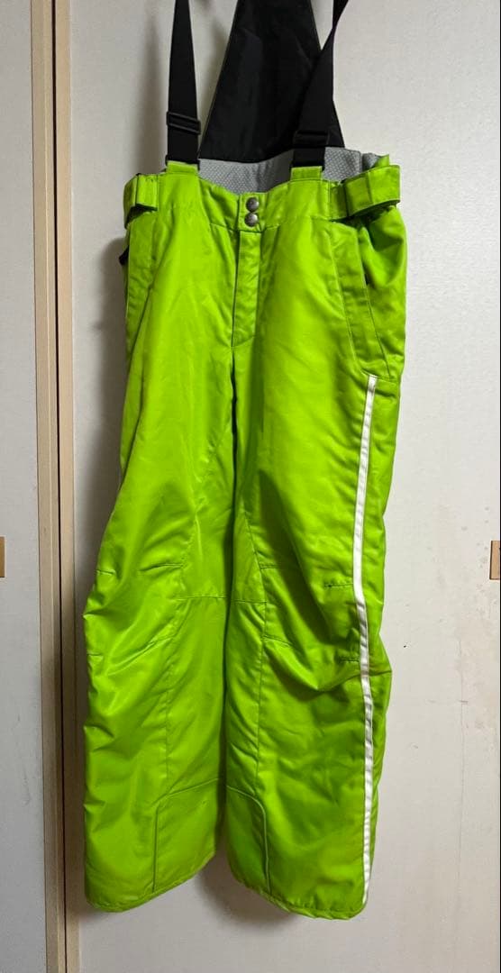 SALOMON スキーウェア 黒/緑　上下セット