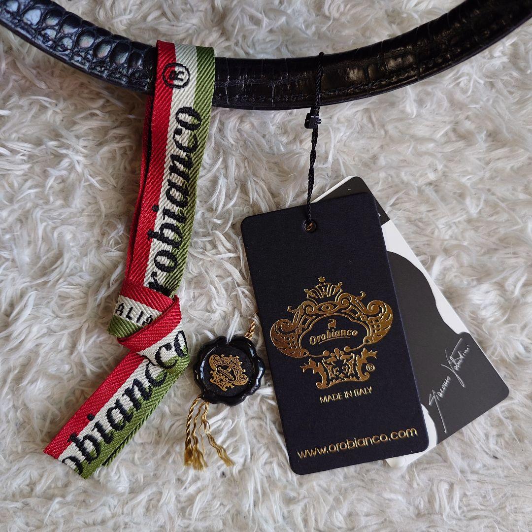 新品未使用 タグ付き オロビアンコ 2way ボストンバッグ 型押クロコ 大容量