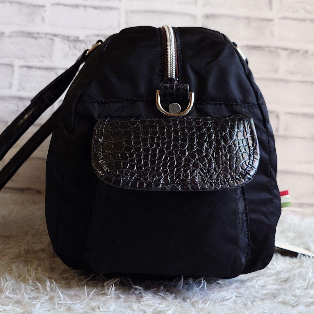 新品未使用 タグ付き オロビアンコ 2way ボストンバッグ 型押クロコ 大容量