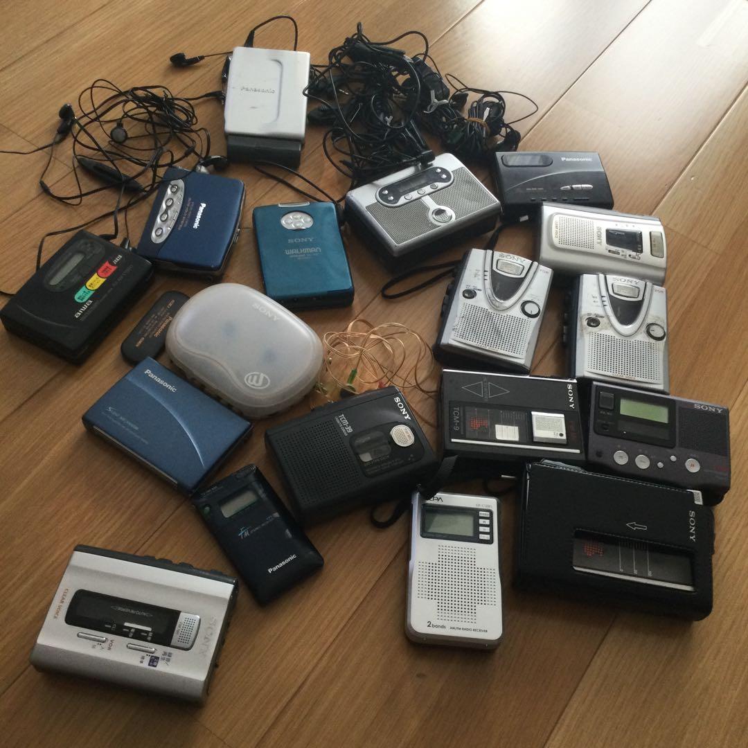 Sony Panasonic カセットプレーヤー など16台イヤフォン付き