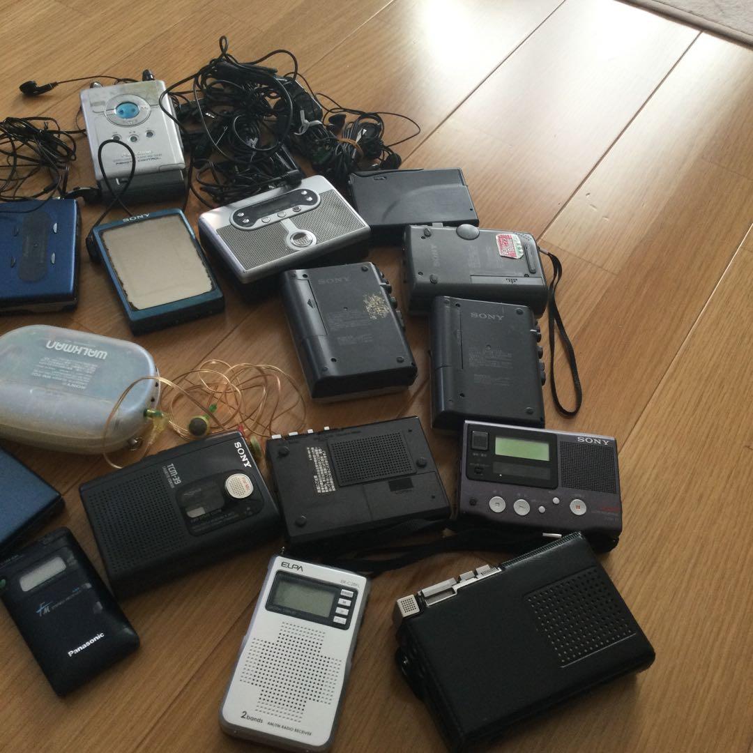 Sony Panasonic カセットプレーヤー など16台イヤフォン付き