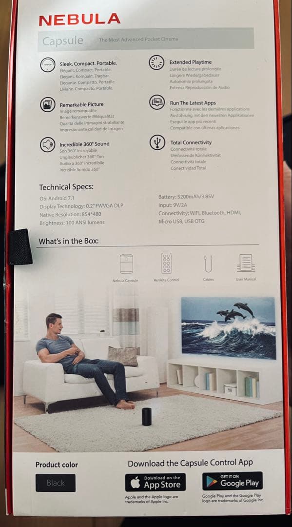 プロジェクター Nebula capsule