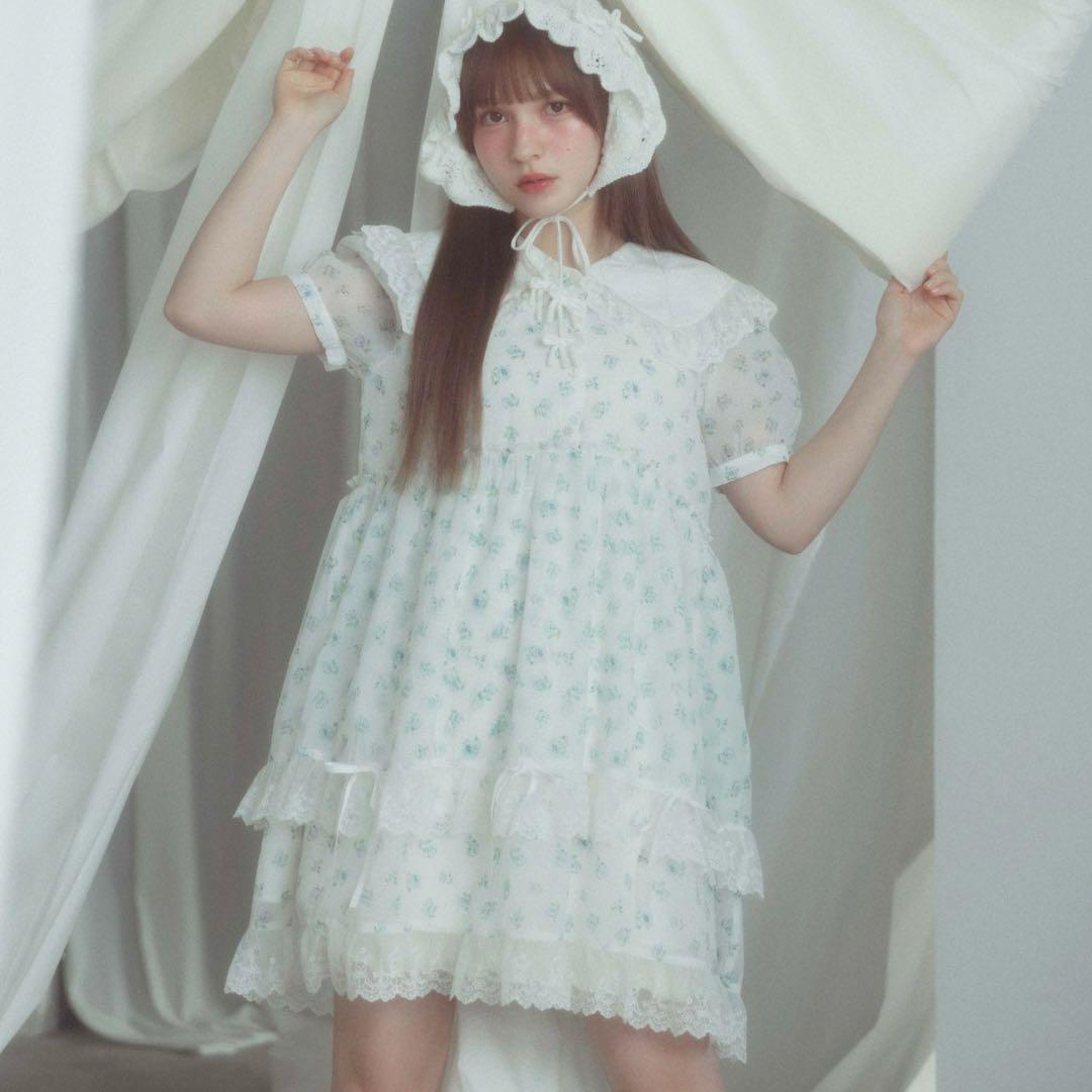 merryjenny airy petit flowerミニワンピース