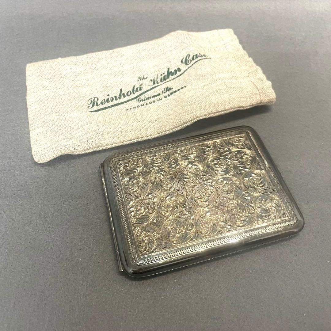 【F】銀製 SILVER シルバー シガレットケース タバコケース ヴィンテージ