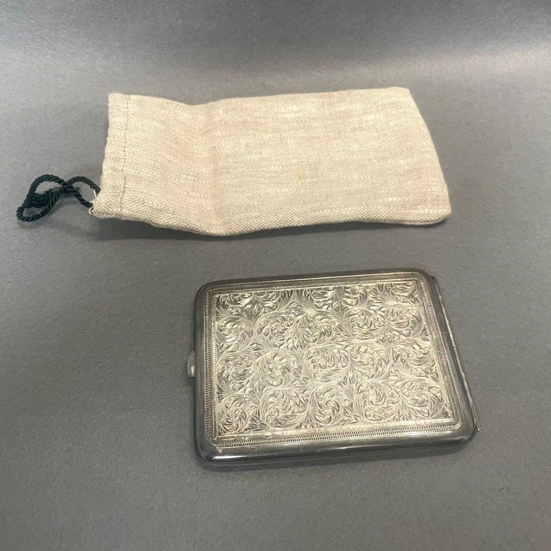 【F】銀製 SILVER シルバー シガレットケース タバコケース ヴィンテージ