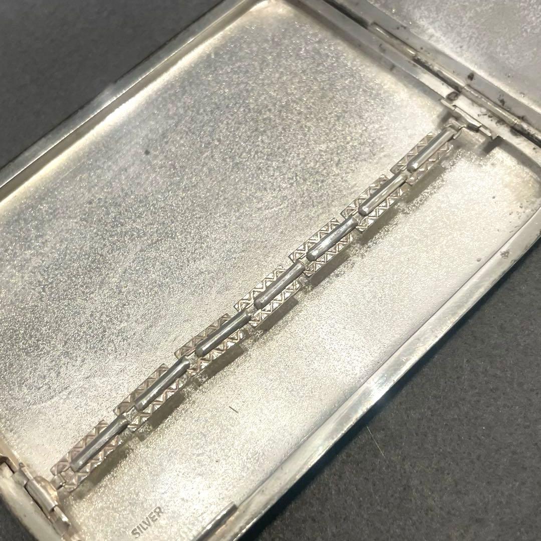 【F】銀製 SILVER シルバー シガレットケース タバコケース ヴィンテージ