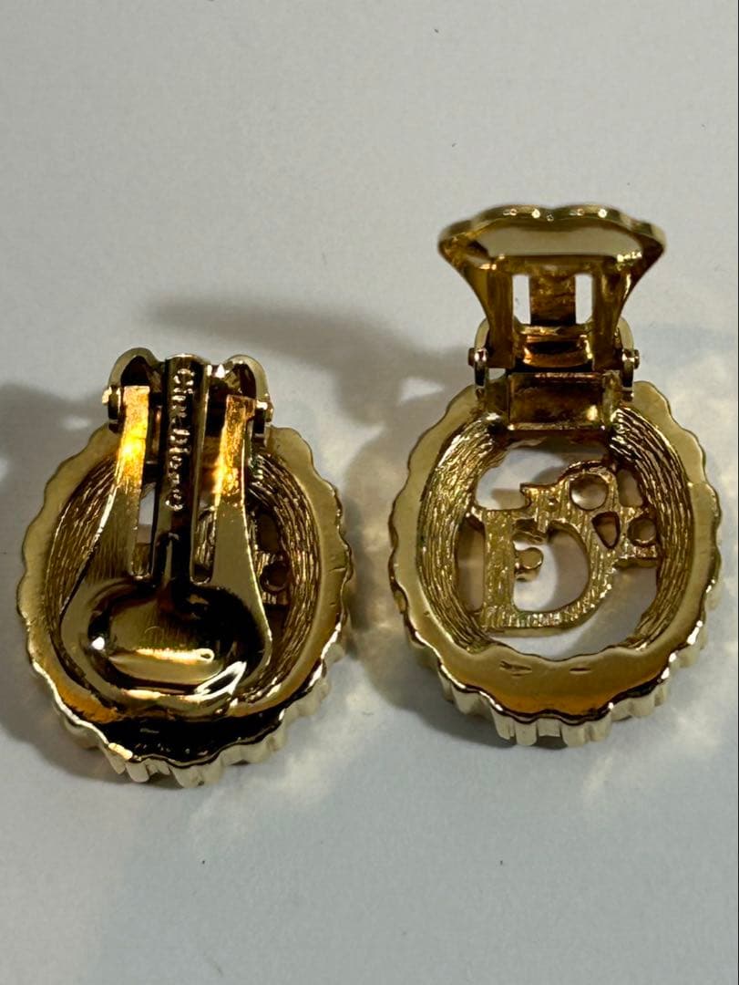 ★美品　ディオール　ロゴ ゴールドネックレス ヴィンテージ　イヤリングセット