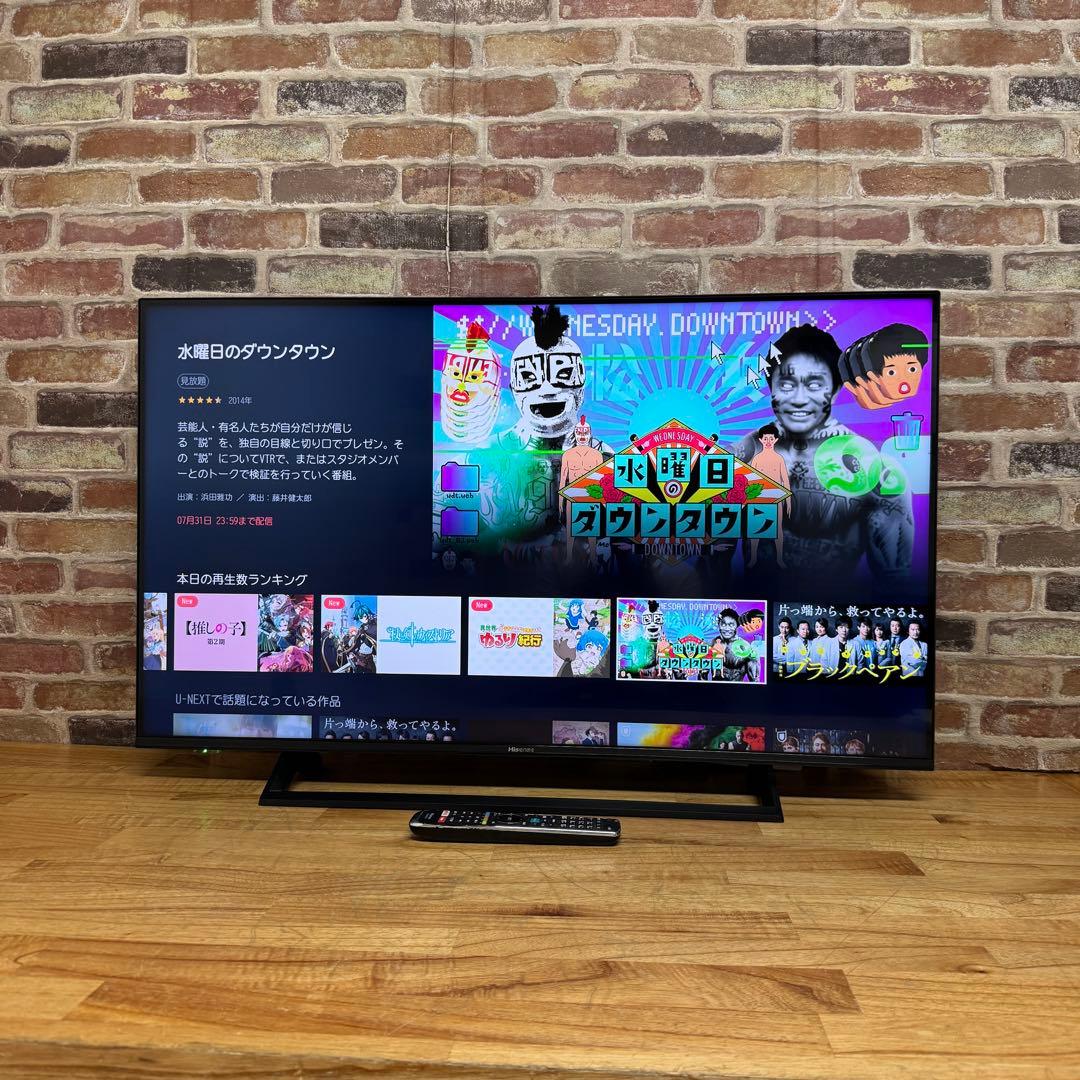 ハイセンス 43V型 4K液晶テレビ 43E6800 スマートテレビ 動画アプリ