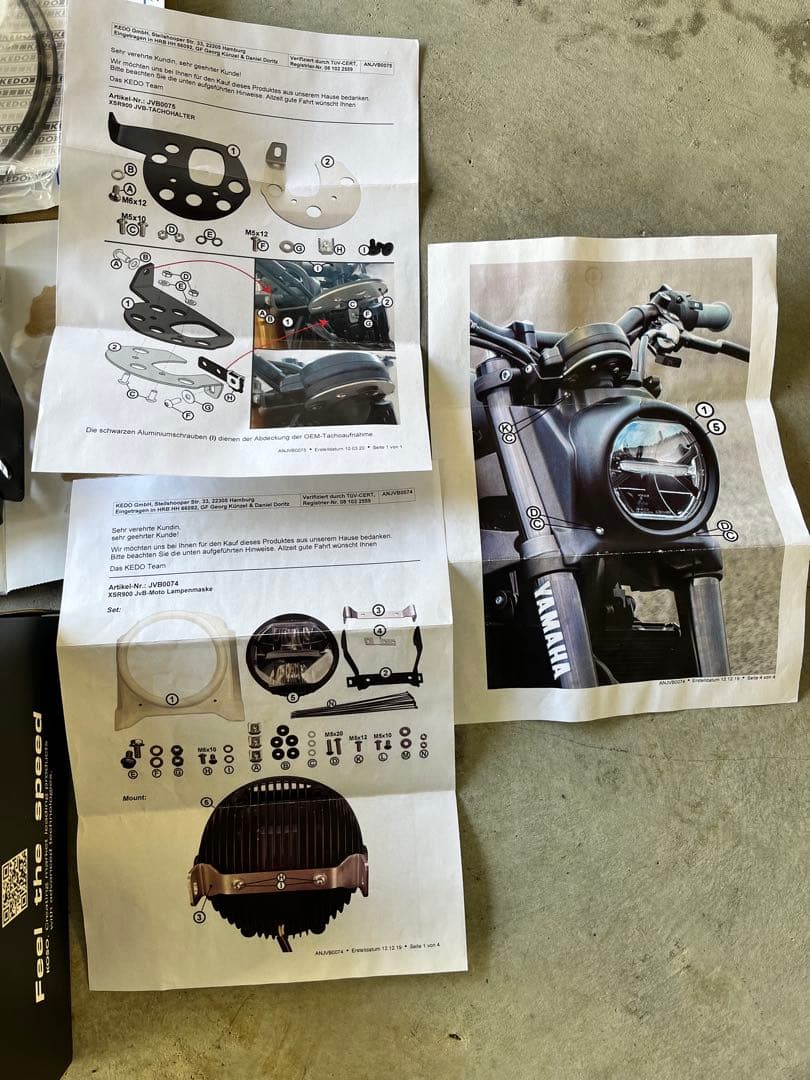 xsr900 JvB-MOTO LED ヘッドライト Eマーク付き 車検対応