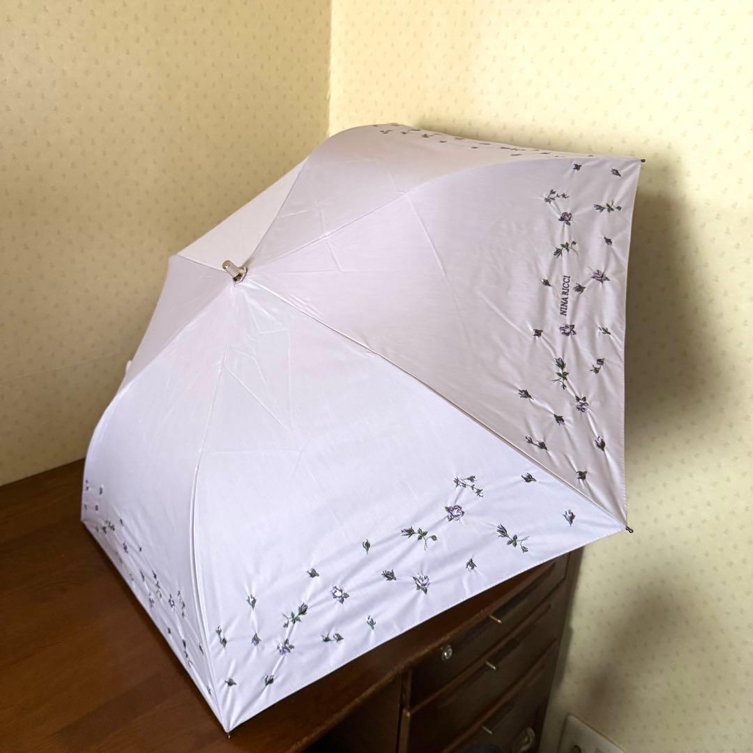 ★新品★ニナリッチ　晴雨兼用　日傘　１級遮光　遮熱　サマーシールド　軽量　刺繍