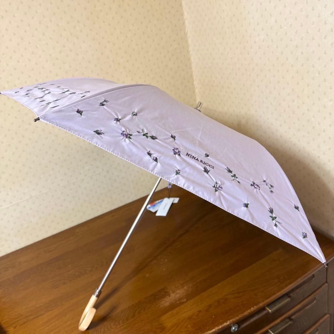 ★新品★ニナリッチ　晴雨兼用　日傘　１級遮光　遮熱　サマーシールド　軽量　刺繍