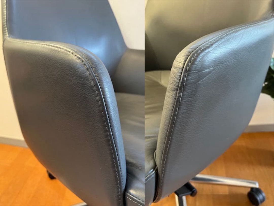 キールハワー　CONA 本革デスクチェア　総革　モダン　ミッドセンチュリー