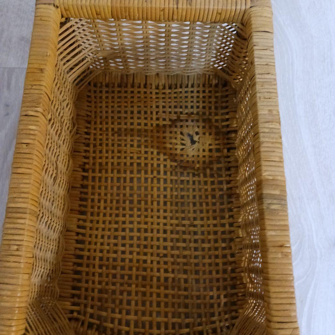 ラタン製 3段引き出しチェスト　オープンシェルフ　キャスター付き