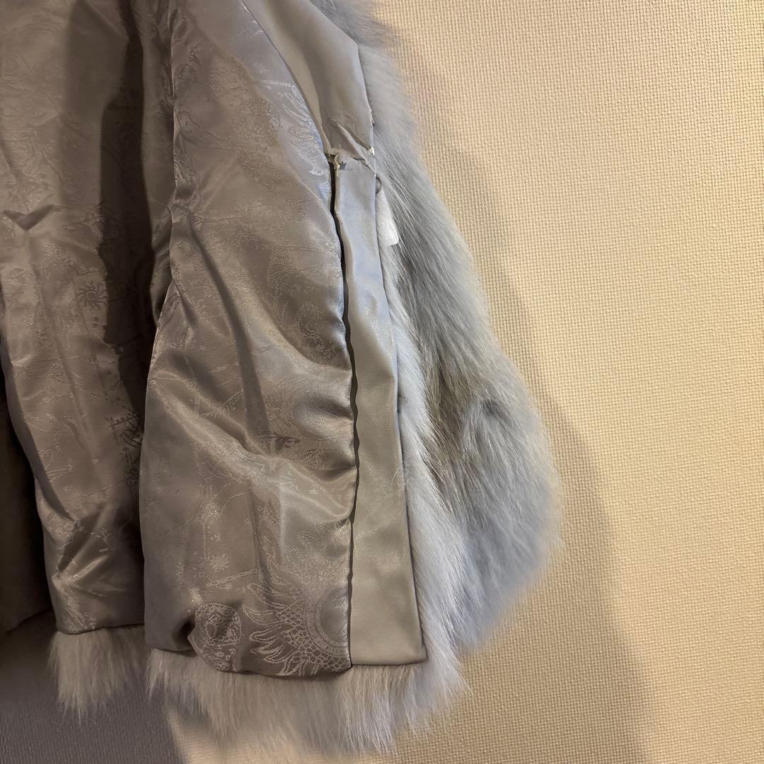 高級リアルファー ジャケット 定価15万円 程グレー系 毛皮 アウター