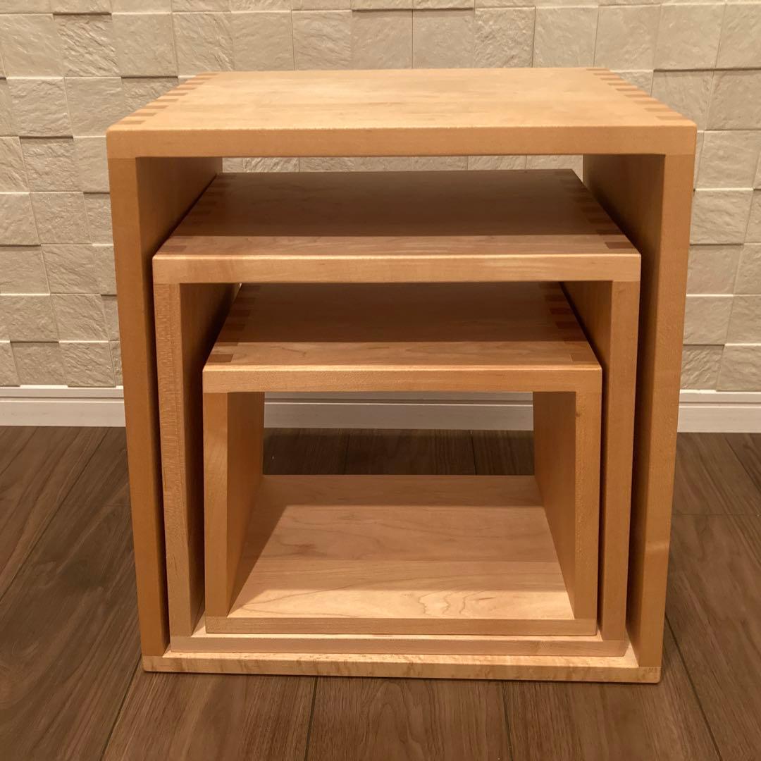 旭川家具 cosine コサイン ネストスツール ① 椅子 北海道タモ