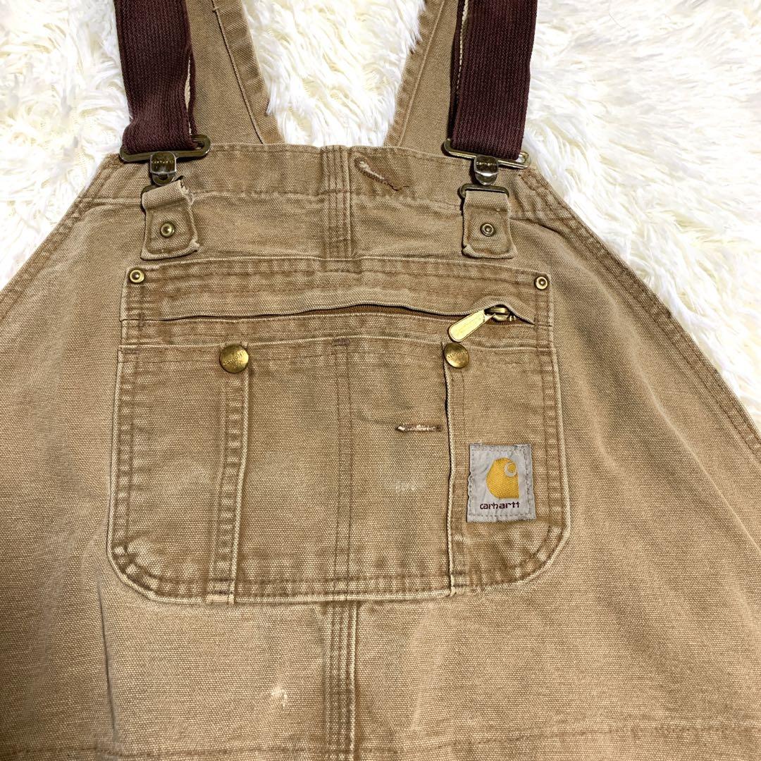 カーハート　ダブルニー　ダックオーバーオール　裏キルティング　54×32